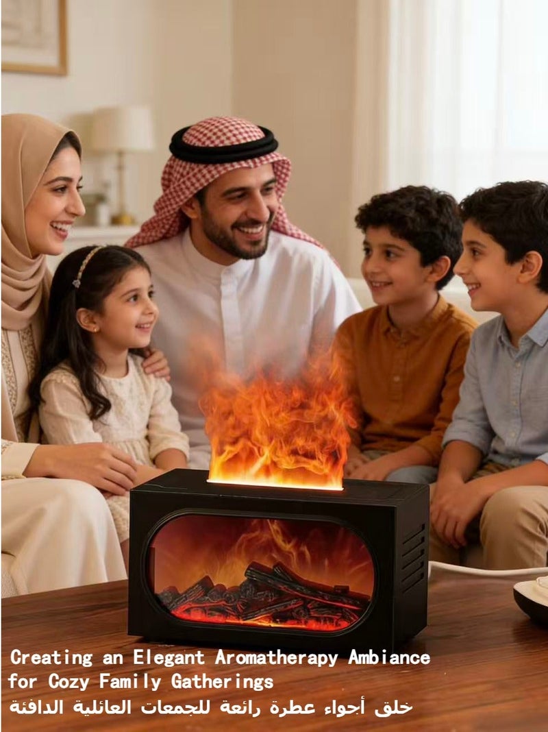 Field air humidifier，Essential Oil Diffuser Aromatherapy Diffuserwith Dynamic Flame Effects 140ml ，air humidifier，Waterless Auto Off for Office Bedroom Home ,45ml/h - Image 4